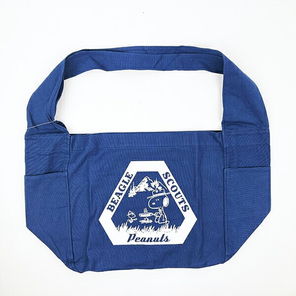 スヌーピー ニュースペーパーバッグ ビーグル・スカウト かばん ネイビー SNOOPY
