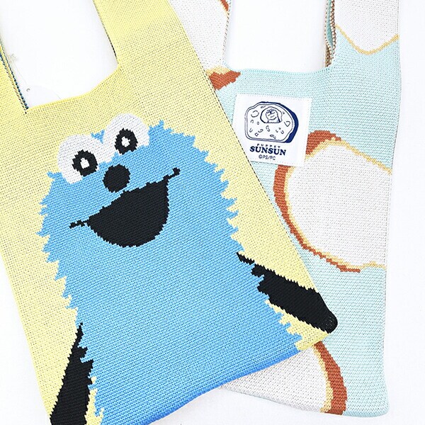 パペットスンスン ニットトートバッグ