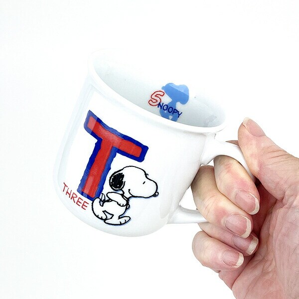 スヌーピー イニシャルマグ T 食器 SNOOPY 日本製