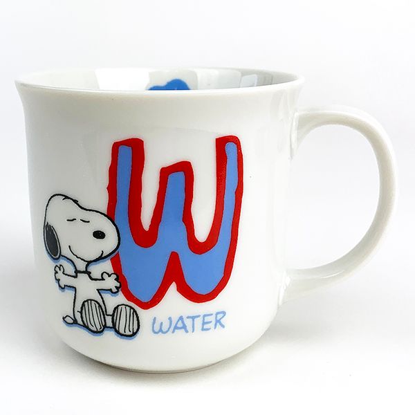 スヌーピー イニシャルマグカップ コップ(W)キッチンSNOOPY