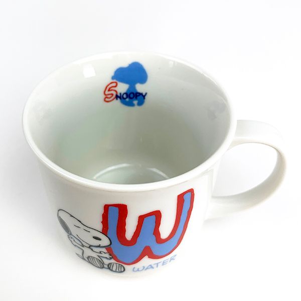 スヌーピー イニシャルマグカップ コップ(W)キッチンSNOOPY