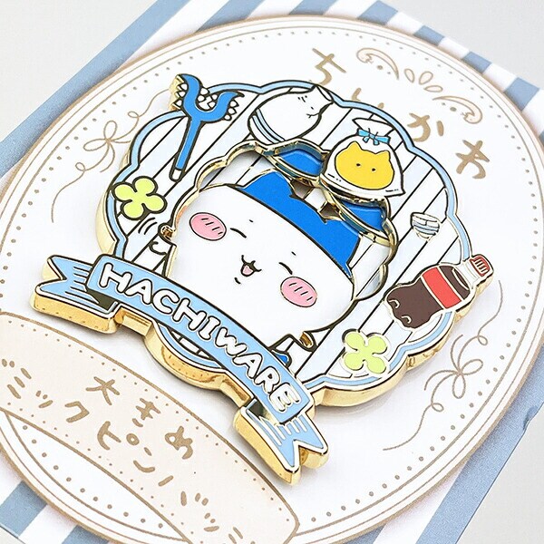 ちいかわ ハチワレ 大きめギミックピンバッジ