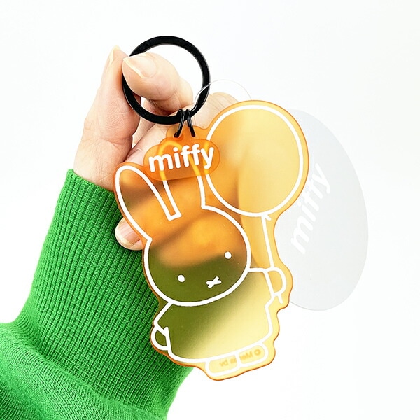 ミッフィー miffy マット染色キーホルダー (オレンジ)