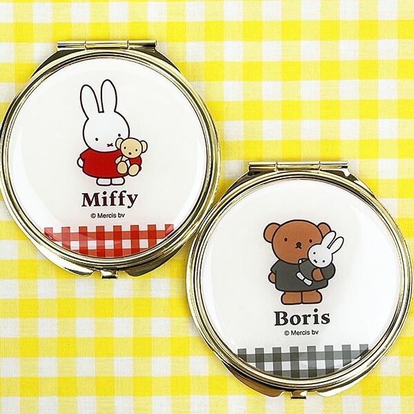 ミッフィー ミラー ギンガムシリーズ レッド miffy