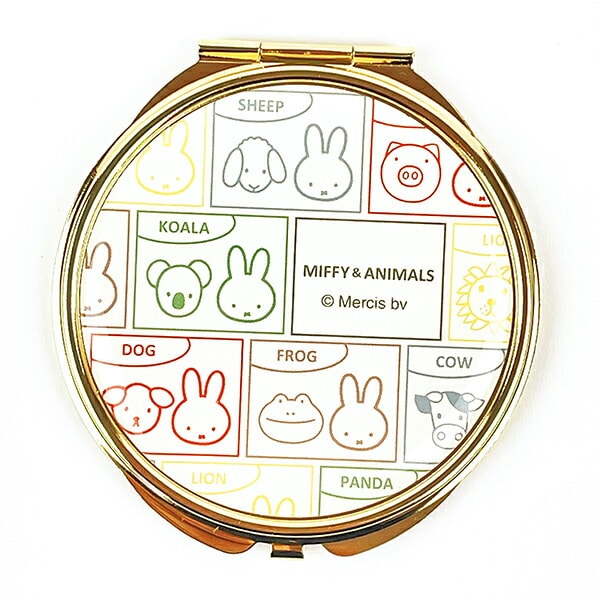 ミッフィー MIFFY＆ANIMALS コンパクトミラー 鏡