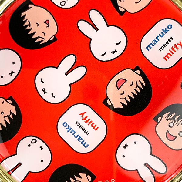 ミッフィー ちびまるこちゃん  ミラー レッド maruko meets miffy 手鏡