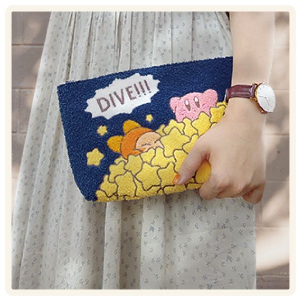 星のカービィ カービィ サガラポーチ ピンク ポーチ 小物入れ もこもこ オフィス 学校 任天堂