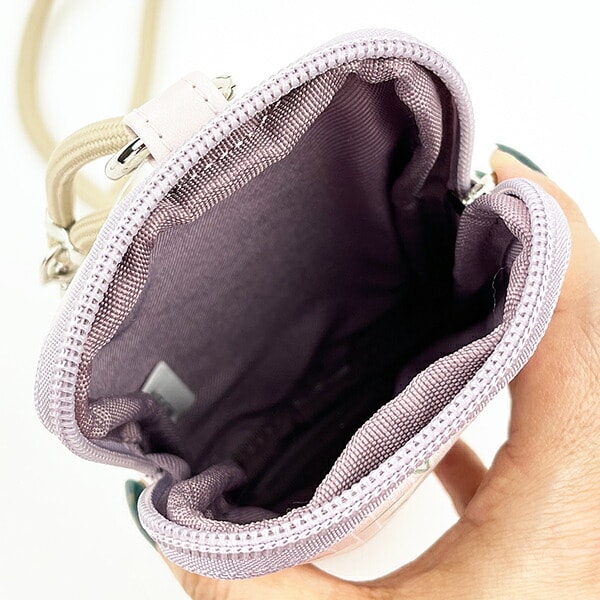 モフサンド mofusand フォンタブ&ショルダーポーチ フラワー スマホ ピンク