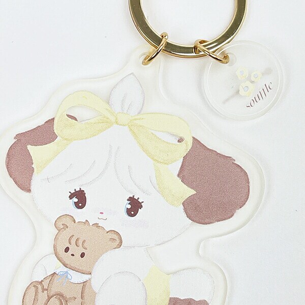 mikko illustrations ミッコ スフレ アクリル染色キーホルダー