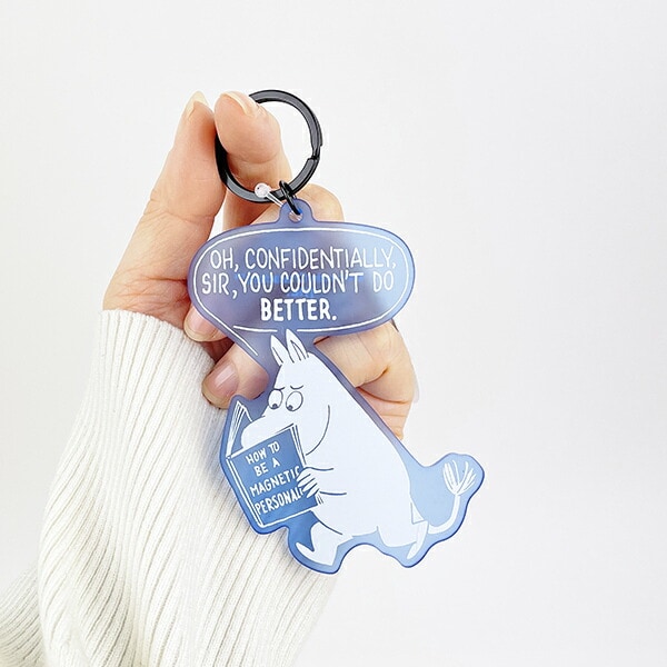 ムーミン MOOMIN マット染色キーホルダー アクリルキーホルダー ブルー