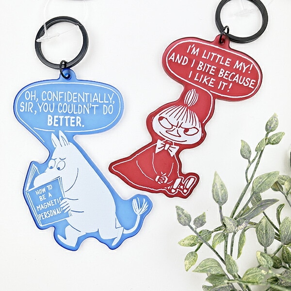 ムーミン MOOMIN マット染色キーホルダー アクリルキーホルダー ブルー