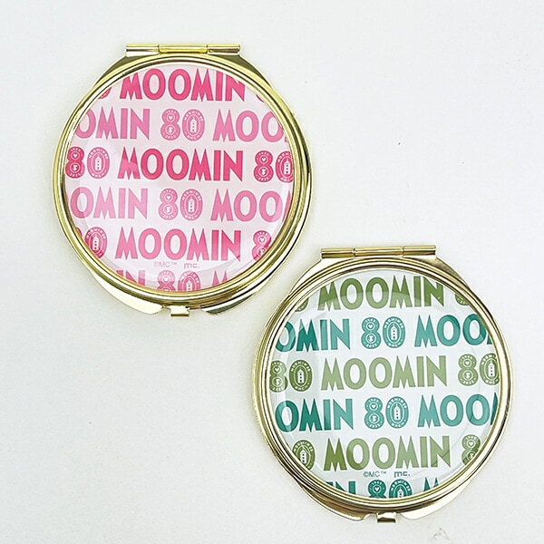 ムーミン 80周年アート ミラー 鏡 グリーン MOOMIN