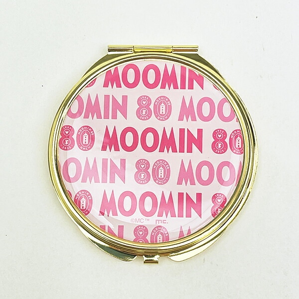 ムーミン 80周年アート ミラー 鏡 ピンク MOOMIN