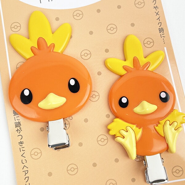 ポケットモンスター ポケモン ヘアクリップ アチャモ 髪留め 洗顔 メイク
