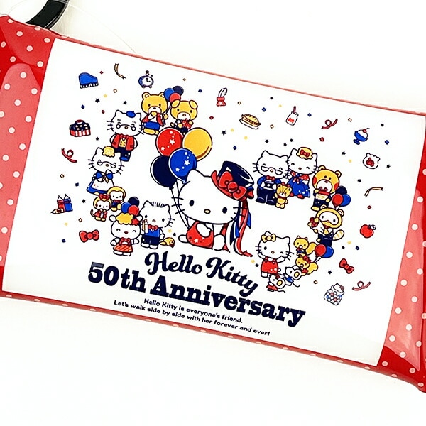 サンリオ ハローキティ 50th クリアマルチケースS  (レッド) 日本製 Sanrio