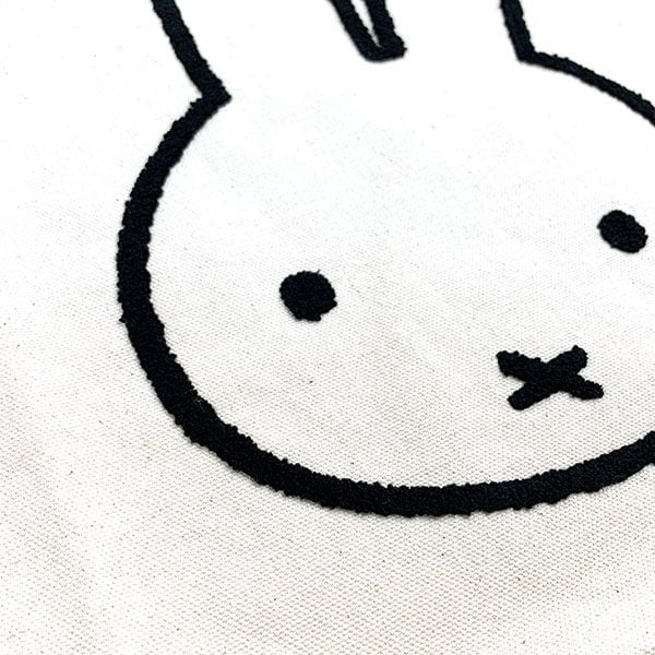 ミッフィー miffy 刺繍A4トート さがら刺繍 フェイス トートバッグ アイボリーおでかけ