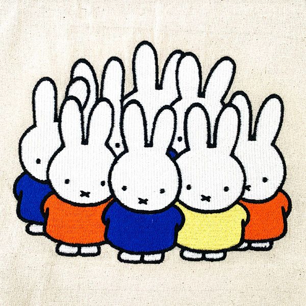 ミッフィー miffy 巾着　刺繍ミッフィーいっぱい 巾着 　 　 　