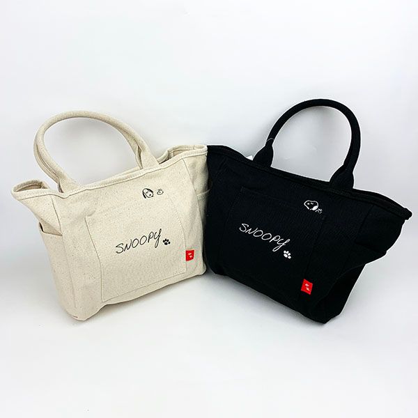 スヌーピー デイリートートー バッグ ブラック SNOOPY