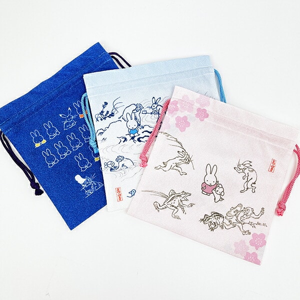 ミッフィー miffy ×鳥獣戯画 巾着 MA  日本製