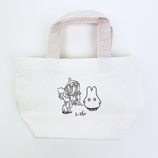 ミッフィー miffy 鳥獣戯画 ミニトートバッグ (アイボリー) 日本製