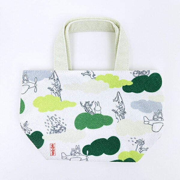 ミッフィー miffy 鳥獣戯画 ミニトートバッグ (グリーン) 日本製