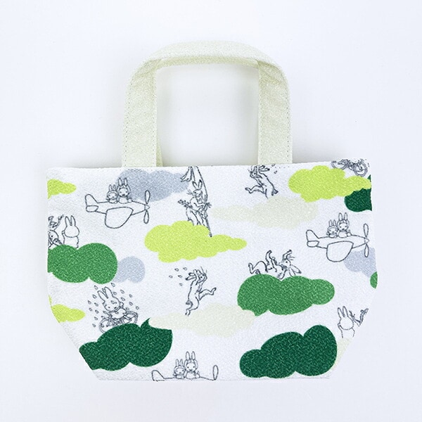 ミッフィー miffy 鳥獣戯画 ミニトートバッグ (グリーン) 日本製