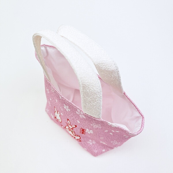 ミッフィー miffy 鳥獣戯画 ミニトートバッグ (ピンク) 日本製