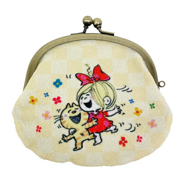 水森亜土 がま口財布 みーたんと女の子 日本製