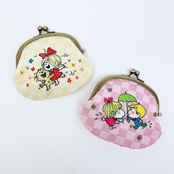 水森亜土 がま口財布 みーたんと女の子 日本製