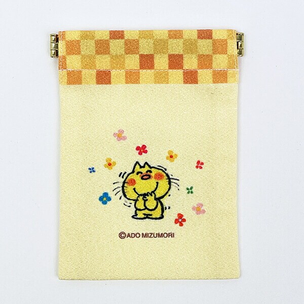 水森亜土 ばね口ポーチ みーたんと女の子 日本製