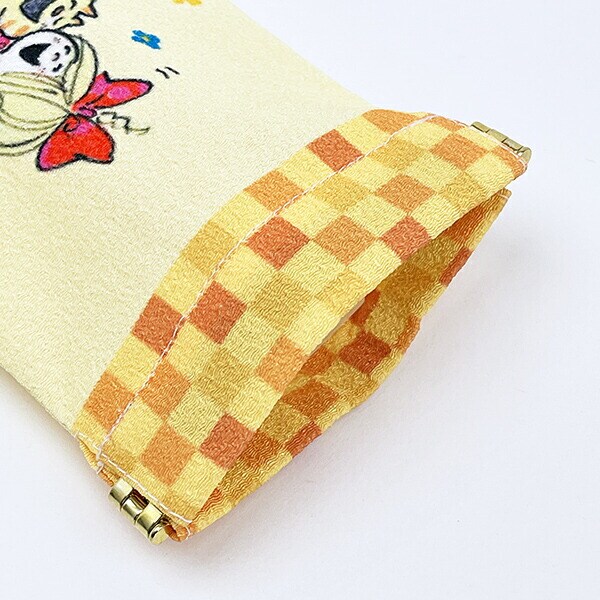 水森亜土 ばね口ポーチ みーたんと女の子 日本製