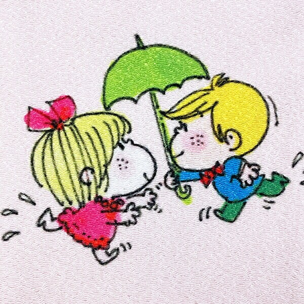 水森亜土 ばね口ポーチ あいあい傘 日本製