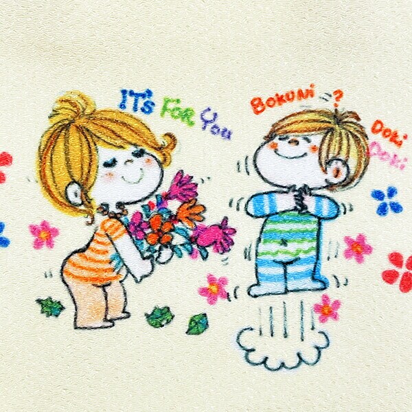 水森亜土 ミニトートバッグ 花束 日本製