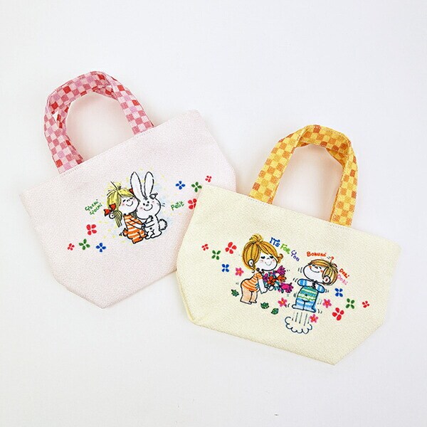 水森亜土 ミニトートバッグ 花束 日本製