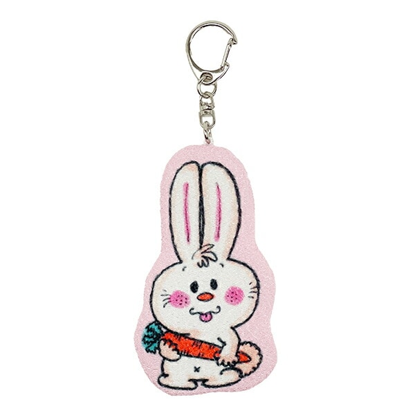 水森亜土 キーホルダー うさぎにんじん 日本製