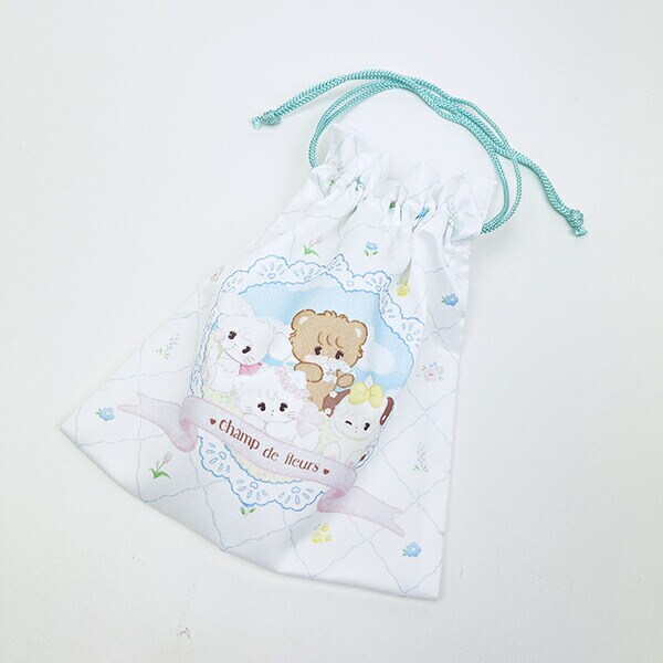 mikko illustrations ミッコ 巾着(M) ホワイト 日本製