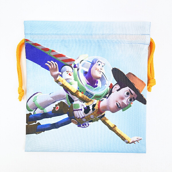 ディズニー トイストーリー ウッディ＆バズ 巾着(M) 日本製 Disney