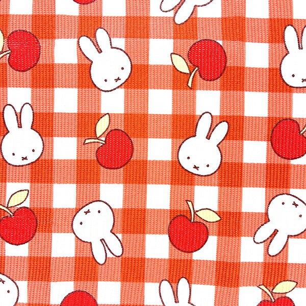 ミッフィー miffy ギンガムシリーズ 吸水マット レッド 日本製