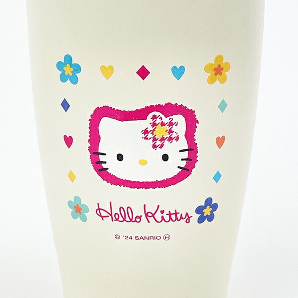 サンリオ ハローキティ 50th カオハナ 木蓋つきステンレスタンブラー ホワイト Sanrio