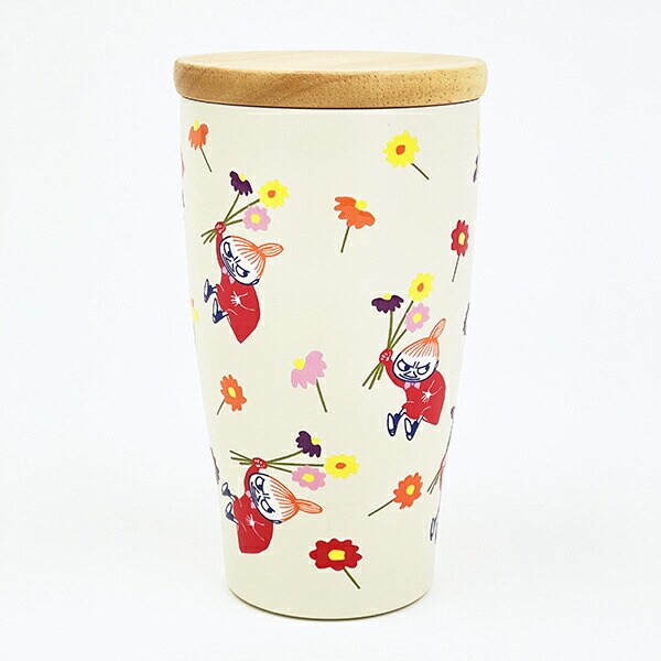 ムーミン リトルミイ 花束 木蓋付ステンレスタンブラー コップ