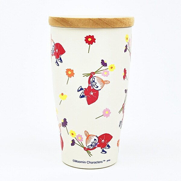 ムーミン リトルミイ 花束 木蓋付ステンレスタンブラー コップ