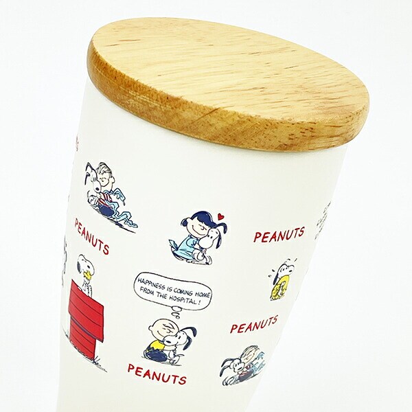 SNOOPY スヌーピー 木蓋付ステンレスタンブラー ハグ マグカップ コップ ランチ キッチン