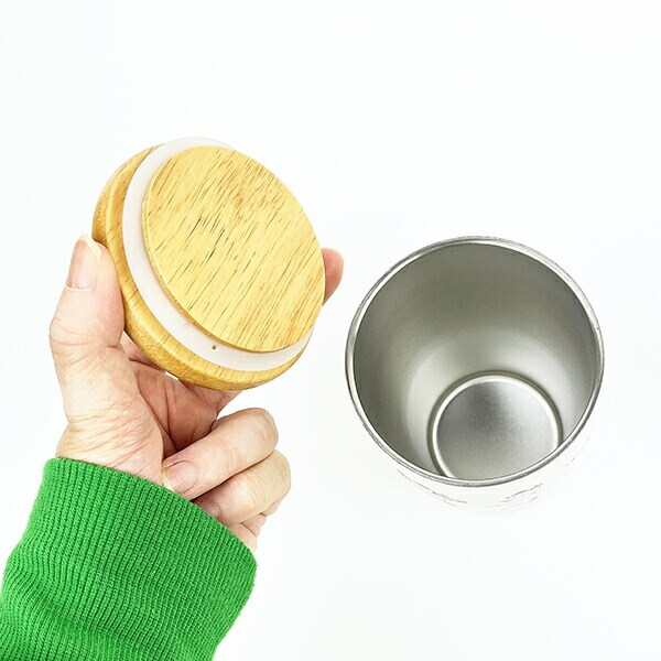 SNOOPY スヌーピー 木蓋付ステンレスタンブラー ハグ マグカップ コップ ランチ キッチン