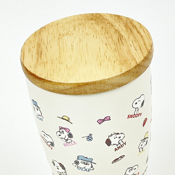 SNOOPY スヌーピー 木蓋付ステンレスタンブラー フェイスパターン マグカップ コップ ランチ キッチン