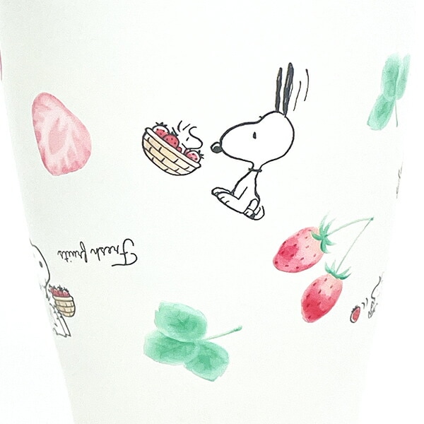 スヌーピー ストロベリー  木蓋付タンブラー コップ FRUITS SERIES SNOOPY