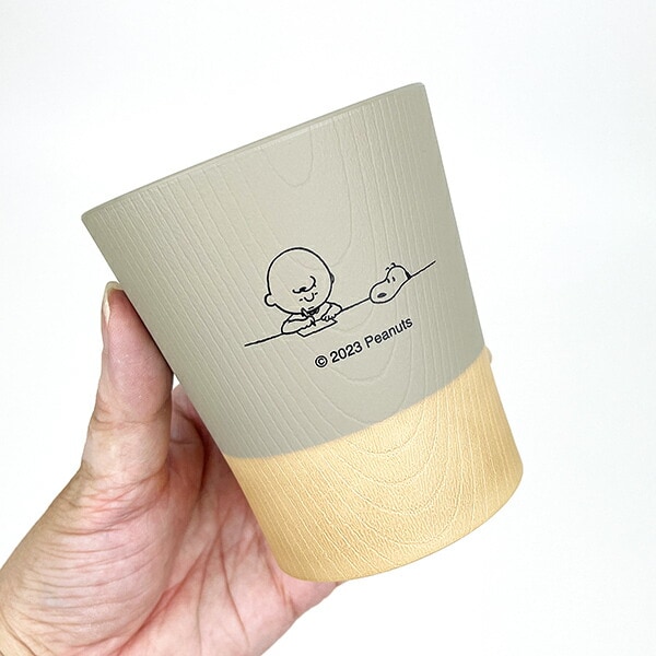 スヌーピー 塗り分けカップ  あま色 STUDY SN コップ 食器 日本製 SNOOPY