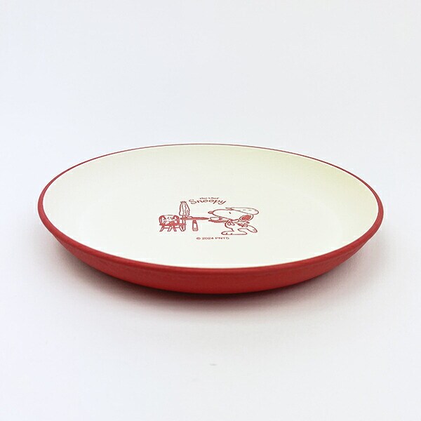 スヌーピー シェフシリーズ 抗菌ラウンドプレート(L) レッド 食器 SNOOPY