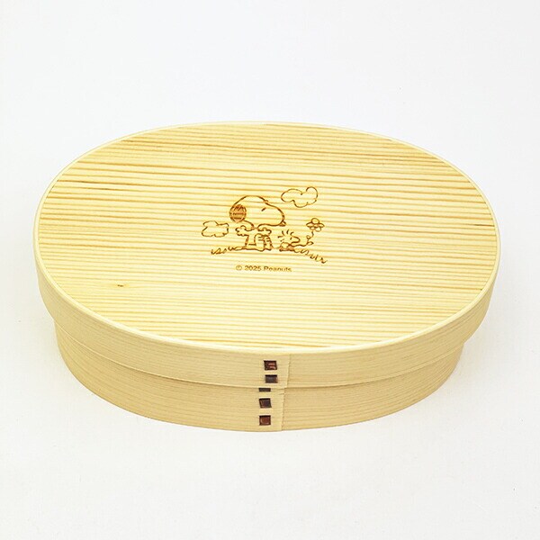 スヌーピー 木製曲げわっぱ ランチボックス (オスワリ) SNOOPY