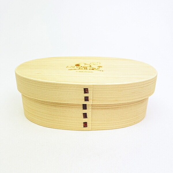 スヌーピー 木製曲げわっぱ ランチボックス (オスワリ) SNOOPY