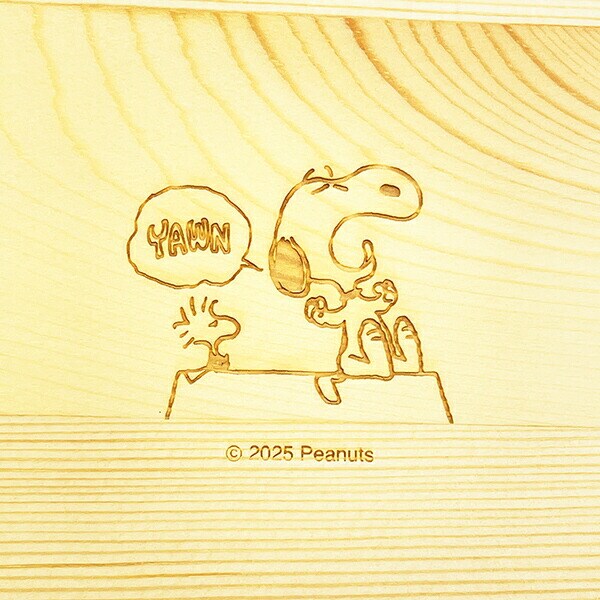 スヌーピー 木製曲げわっぱ ランチボックス (アクビ) SNOOPY